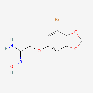 (Z)-2-((7-bromobenzo[d][1,3]dioxol-5-yl)oxy)-N'-hydroxyacetimidamide