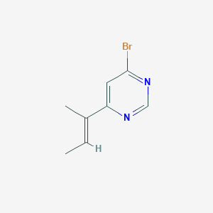 molecular formula C8H9BrN2 B14867021 (E)-4-bromo-6-(but-2-en-2-yl)pyrimidine 