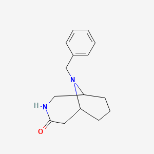 molecular formula C15H20N2O B1486703 10-Benzyl-3,10-diazabicyclo[4.3.1]decan-4-one CAS No. 897396-21-3
