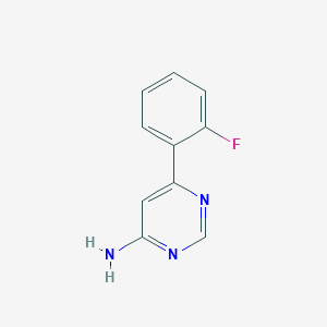 molecular formula C10H8FN3 B1486706 6-(2-氟苯基)嘧啶-4-胺 CAS No. 1159820-15-1
