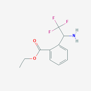 2-(1-Amino-2,2,2-trifluoro-ethyl)-benzoic acid ethyl ester