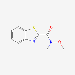 molecular formula C10H10N2O2S B14867065 N-methoxy-N-methylbenzo[d]thiazole-2-carboxamide 