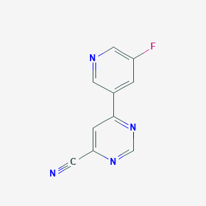 6-(5-Fluoropyridin-3-yl)pyrimidine-4-carbonitrile