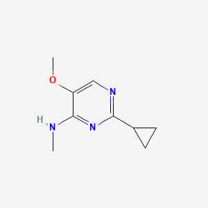 molecular formula C9H13N3O B14867075 2-cyclopropyl-5-methoxy-N-methylpyrimidin-4-amine 