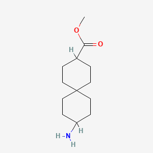 molecular formula C13H23NO2 B14867081 Methyl 9-aminospiro[5.5]undecane-3-carboxylate 