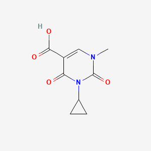 molecular formula C9H10N2O4 B14867083 3-Cyclopropyl-1-methyl-2,4-dioxo-1,2,3,4-tetrahydropyrimidine-5-carboxylic acid 