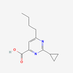 molecular formula C12H16N2O2 B14867109 6-Butyl-2-cyclopropylpyrimidine-4-carboxylic acid 