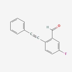molecular formula C15H9FO B1486711 5-Fluoro-2-(phenylethynyl)benzaldehyde CAS No. 943835-77-6