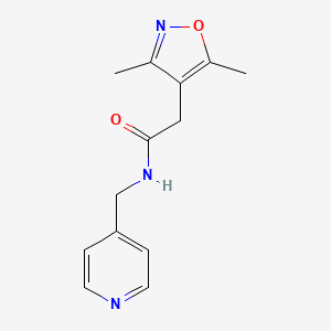 2-(3,5-dimethyl-1,2-oxazol-4-yl)-N-(pyridin-4-ylmethyl)acetamide