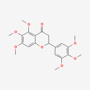 molecular formula C21H24O8 B14867134 5,6,7,3',4',5'-Hexamethoxyflavanone 