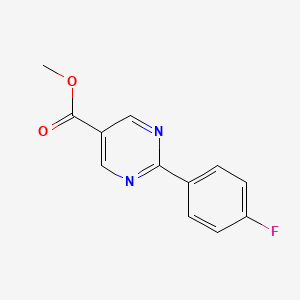 molecular formula C12H9FN2O2 B1486715 2-(4-Fluorophenyl)pyrimidine-5-carboxylic acid methyl ester CAS No. 960198-50-9