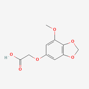 molecular formula C10H10O6 B14867150 2-((7-Methoxybenzo[d][1,3]dioxol-5-yl)oxy)acetic acid 