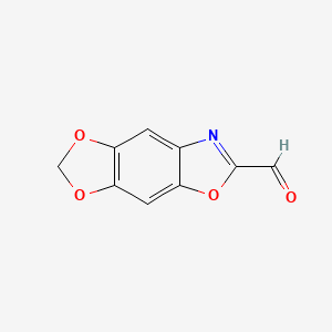 molecular formula C9H5NO4 B14867159 [1,3]Dioxolo[4,5-F][1,3]benzoxazole-6-carbaldehyde 