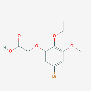 molecular formula C11H13BrO5 B14867166 2-(5-Bromo-2-ethoxy-3-methoxyphenoxy)acetic acid CAS No. 2098127-48-9