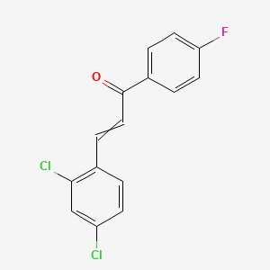 molecular formula C15H9Cl2FO B14867181 3-(2,4-Dichlorophenyl)-1-(4-fluorophenyl)prop-2-en-1-one 