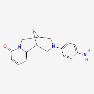 molecular formula C17H19N3O B1486719 3-(4-aminophenyl)-1,2,3,4,5,6-hexahydro-8H-1,5-methanopyrido[1,2-a][1,5]diazocin-8-one CAS No. 1203291-22-8