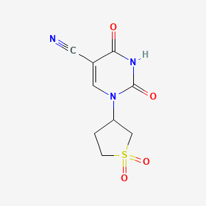 molecular formula C9H9N3O4S B14867229 1-(1,1-Dioxidotetrahydrothiophen-3-yl)-2,4-dioxo-1,2,3,4-tetrahydropyrimidine-5-carbonitrile 