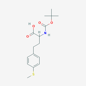 molecular formula C16H23NO4S B14867240 2-((Tert-butoxycarbonyl)amino)-4-(4-(methylthio)phenyl)butanoic acid 