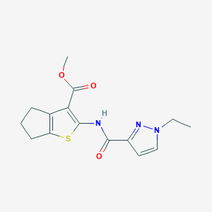 methyl 2-{[(1-ethyl-1H-pyrazol-3-yl)carbonyl]amino}-5,6-dihydro-4H-cyclopenta[b]thiophene-3-carboxylate