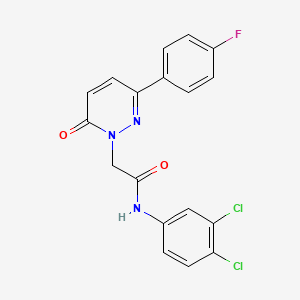 molecular formula C18H12Cl2FN3O2 B14867280 N-(3,4-dichlorophenyl)-2-(3-(4-fluorophenyl)-6-oxopyridazin-1(6H)-yl)acetamide 