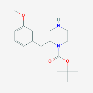 molecular formula C17H26N2O3 B14867311 2-(3-Methoxy-benzyl)-piperazine-1-carboxylic acid tert-butyl ester CAS No. 218594-60-6