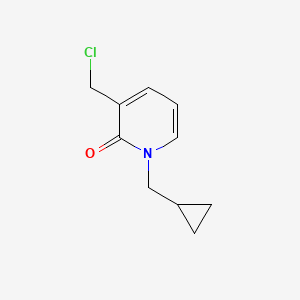 molecular formula C10H12ClNO B14867329 3-(chloromethyl)-1-(cyclopropylmethyl)pyridin-2(1H)-one 