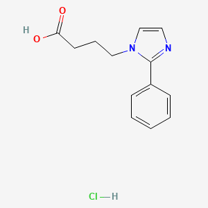 molecular formula C13H15ClN2O2 B1486734 4-(2-Phenyl-1H-imidazol-1-YL)butanoic acid hydrochloride CAS No. 1059626-15-1