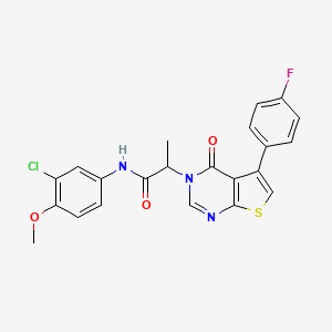 N-(3-chloro-4-methoxyphenyl)-2-(5-(4-fluorophenyl)-4-oxothieno[2,3-d]pyrimidin-3(4H)-yl)propanamide