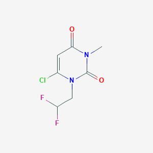 molecular formula C7H7ClF2N2O2 B14867346 6-chloro-1-(2,2-difluoroethyl)-3-methylpyrimidine-2,4(1H,3H)-dione 