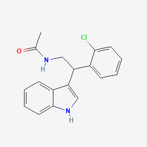 molecular formula C18H17ClN2O B14867351 N-[2-(2-chlorophenyl)-2-(1H-indol-3-yl)ethyl]acetamide 