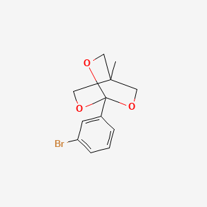 molecular formula C12H13BrO3 B14867361 1-(3-Bromophenyl)-4-methyl-2,6,7-trioxabicyclo[2.2.2]octane 