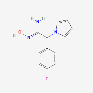 (Z)-2-(4-fluorophenyl)-N'-hydroxy-2-(1H-pyrrol-1-yl)acetimidamide