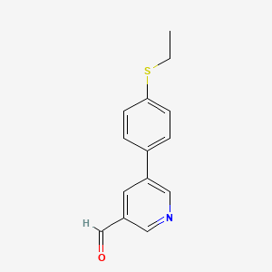 5-(4-(Ethylthio)phenyl)nicotinaldehyde