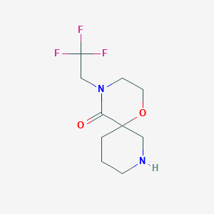 molecular formula C10H15F3N2O2 B14867379 4-(2,2,2-Trifluoroethyl)-1-oxa-4,8-diazaspiro[5.5]undecan-5-one 