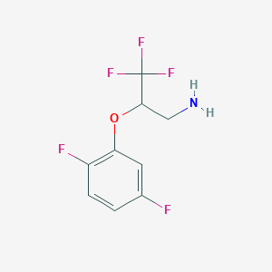 molecular formula C9H8F5NO B14867387 2-(2,5-Difluoro-phenoxy)-3,3,3-trifluoro-propylamine 