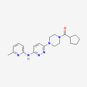 molecular formula C20H26N6O B14867399 Cyclopentyl(4-(6-((6-methylpyridin-2-yl)amino)pyridazin-3-yl)piperazin-1-yl)methanone 