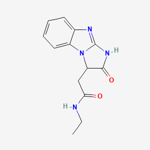 molecular formula C13H14N4O2 B1486740 N-乙基-2-(2-氧代-2,3-二氢-1H-咪唑并[1,2-a]苯并咪唑-3-基)乙酰胺 CAS No. 1428138-90-2