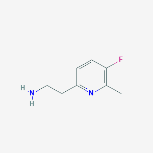 molecular formula C8H11FN2 B14867406 2-(5-Fluoro-6-methylpyridin-2-YL)ethan-1-amine 