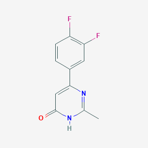 molecular formula C11H8F2N2O B1486742 6-(3,4-二氟苯基)-2-甲基嘧啶-4-醇 CAS No. 1694268-20-6