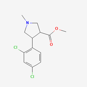 molecular formula C13H15Cl2NO2 B14867426 Methyl 4-(2,4-dichlorophenyl)-1-methylpyrrolidine-3-carboxylate 