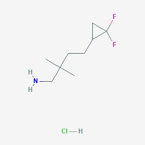 4-(2,2-Difluorocyclopropyl)-2,2-dimethylbutan-1-amine hydrochloride