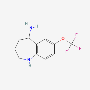 molecular formula C11H13F3N2O B14867460 7-Trifluoromethoxy-2,3,4,5-tetrahydro-1H-benzo[B]azepin-5-ylamine 