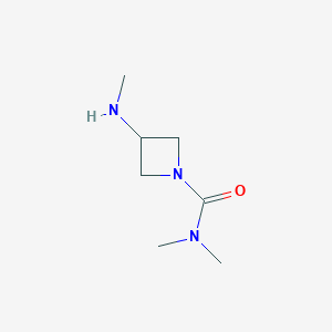 molecular formula C7H15N3O B14867489 N,N-dimethyl-3-(methylamino)azetidine-1-carboxamide 