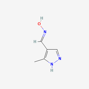 molecular formula C5H7N3O B1486749 3-Methyl-1H-pyrazole-4-carbaldehyde oxime CAS No. 1173518-67-6
