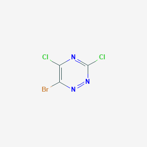 molecular formula C3BrCl2N3 B14867493 6-Bromo-3,5-dichloro-1,2,4-triazine 