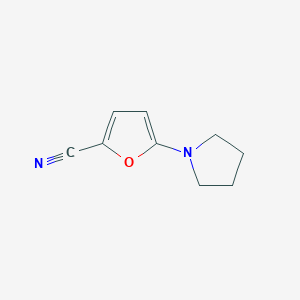 molecular formula C9H10N2O B14867501 5-(Pyrrolidin-1-yl)furan-2-carbonitrile 