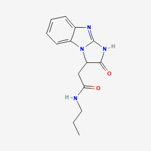 molecular formula C14H16N4O2 B1486751 2-(2-氧代-2,3-二氢-1H-咪唑并[1,2-a]苯并咪唑-3-基)-N-丙基乙酰胺 CAS No. 1428139-00-7