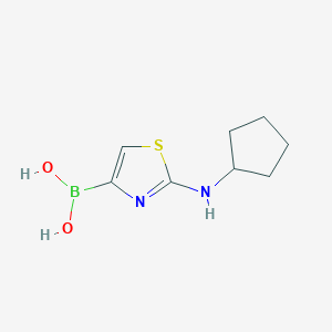 molecular formula C8H13BN2O2S B14867527 2-(Cyclopentylamino)thiazole-4-boronic acid 