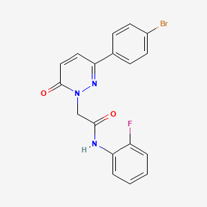 2-(3-(4-bromophenyl)-6-oxopyridazin-1(6H)-yl)-N-(2-fluorophenyl)acetamide