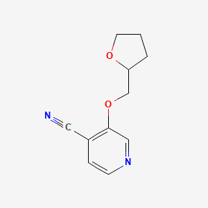 molecular formula C11H12N2O2 B14867585 3-((Tetrahydrofuran-2-yl)methoxy)isonicotinonitrile 